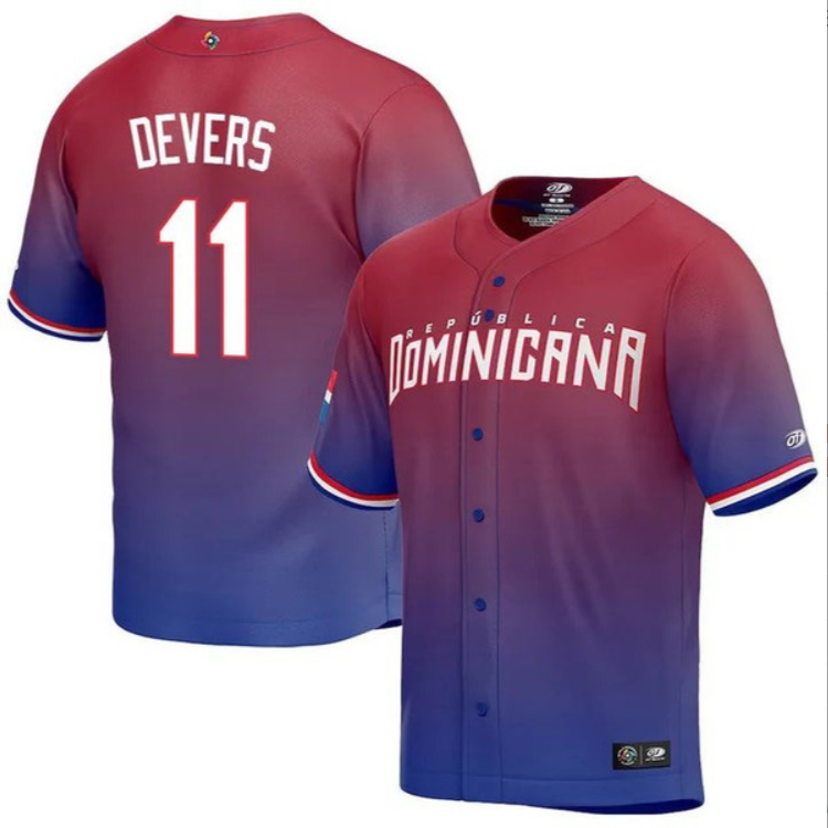 Dominican Baseball Rafael Devers World Baseball Classic Jersey – White
