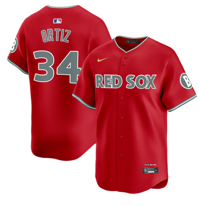 David Ortiz Jersey #34 Boston Red Sox 2025 City Connect Vapor Premier Limited Stitched Red