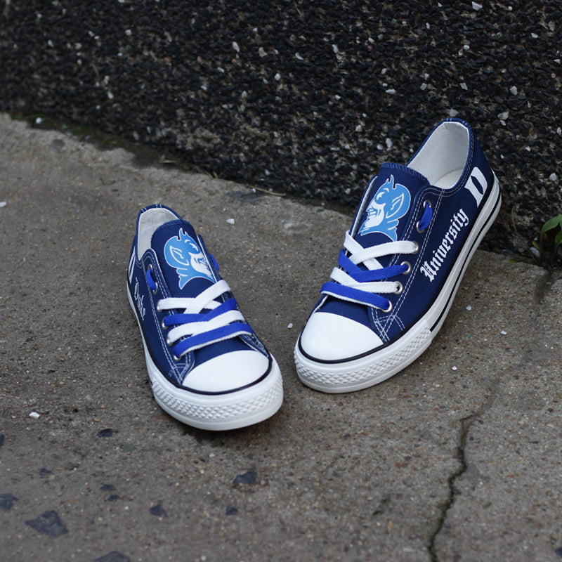 Duke Blue Devils Limited Print NCAA College Students Low Top Canvas Shoes Sport Sneakers 1