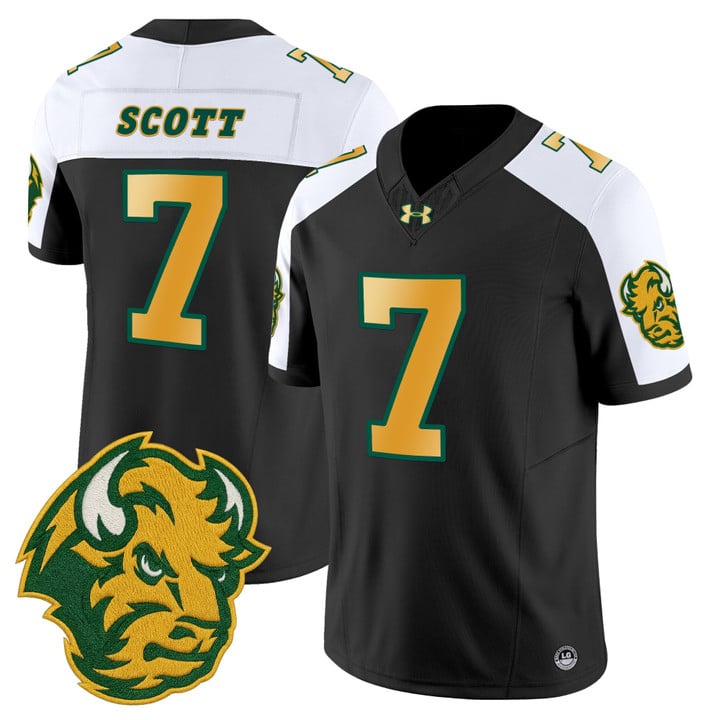 DJ Scott Jersey #7 North Dakota State Bison Vapor Limited Stitched Black Alter