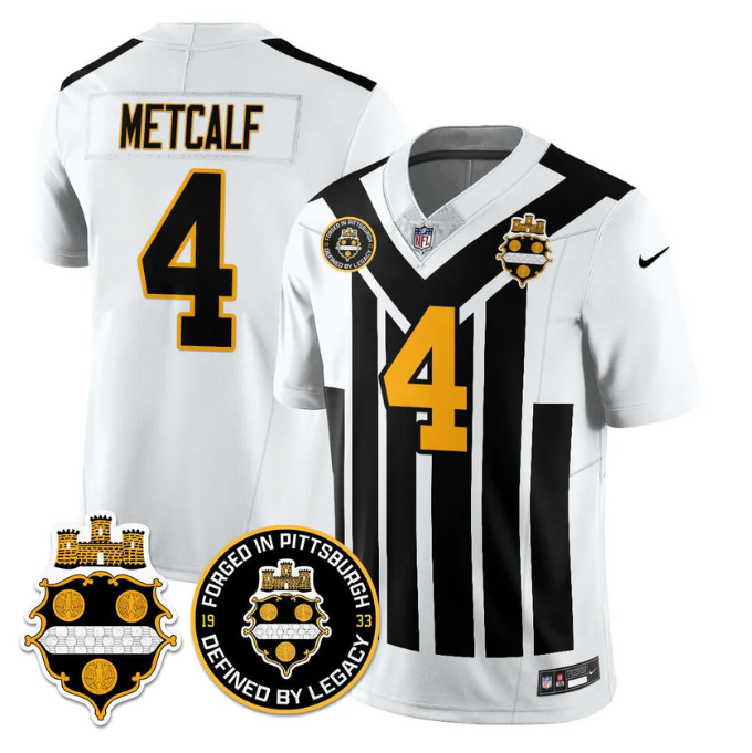 DK Metcalf Jersey #4 Alternate 1933 Throwback Limited All Stitched White