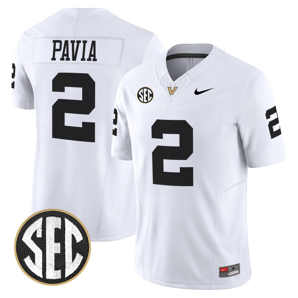 Diego Pavia Jersey #2 Vanderbilt Commodores 2025 Limited Stitched White