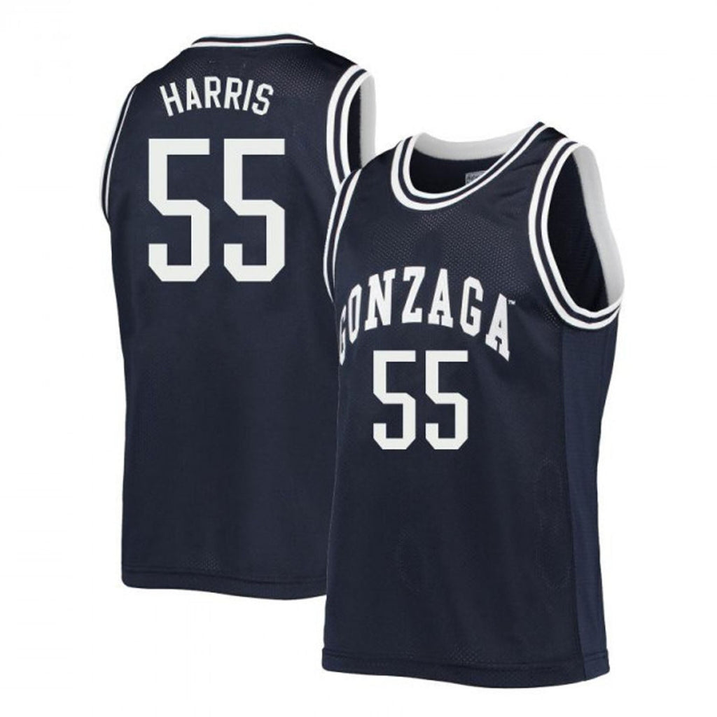 Dominick Harris Jersey Gonzaga Bulldogs College Basketball Navy #551