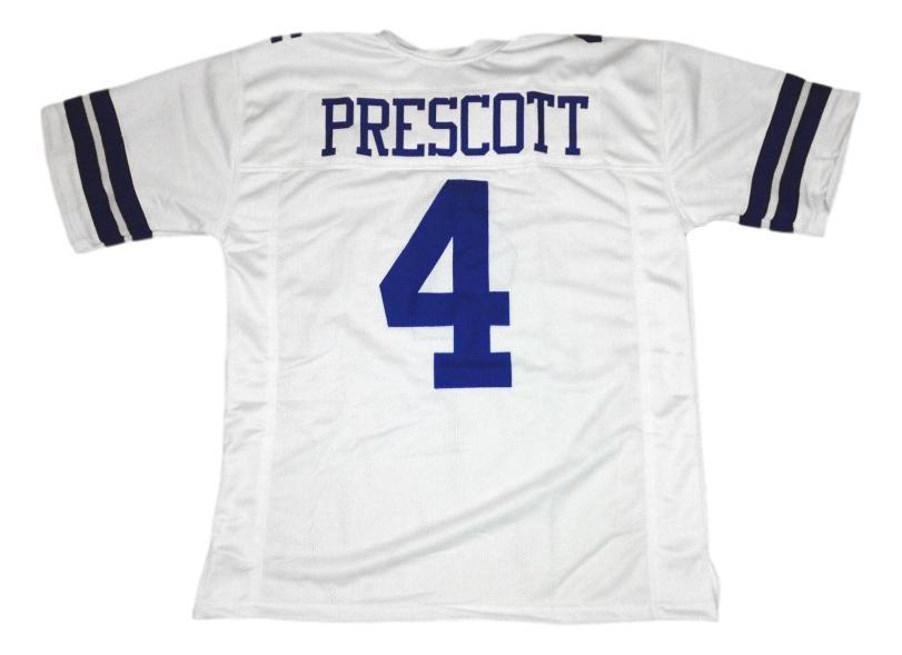 Dak Prescott Jersey #4 Custom Unsigned Football Stitched White