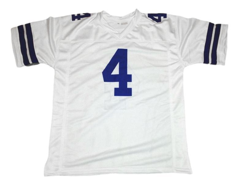 Dak Prescott Jersey #4 Custom Unsigned Football Stitched White