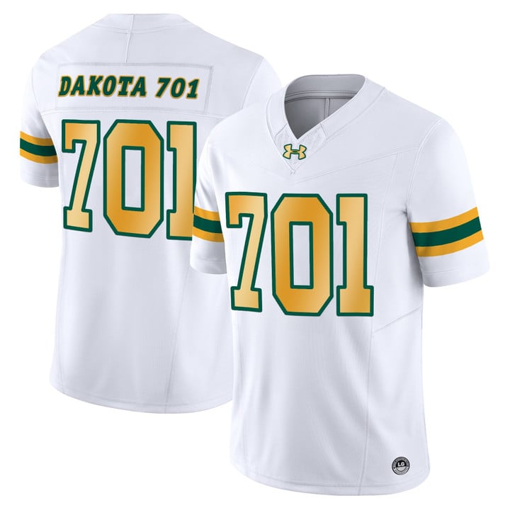 Dakota Jersey #701 North Dakota State Bison Vapor Limited Stitched White