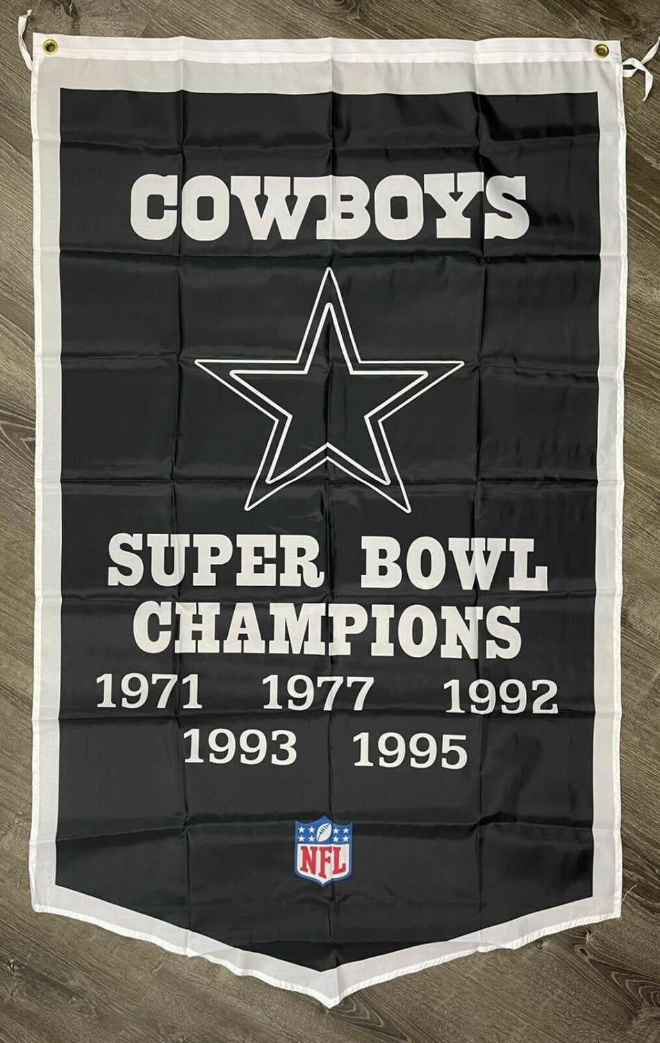 Dallas Cowboys Black Super Bowl Championship Flag 3x5 ft Banner Man-Cave Bar