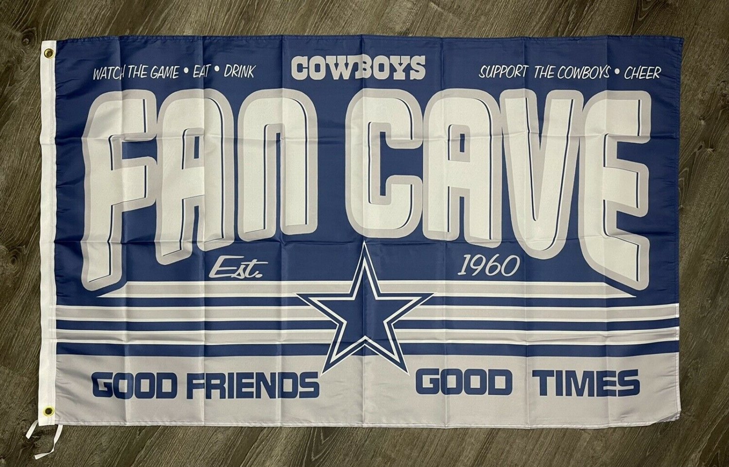Dallas Cowboys Fan Cave Flag 3x5 ft Sports Banner Man-Cave Garage