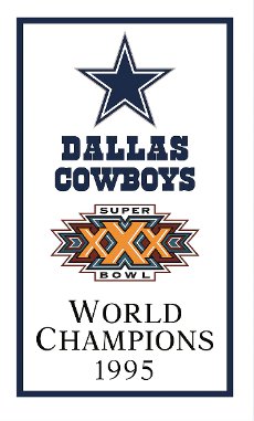 Dallas Cowboys Flag Banner USA 90x150cm, 6 flag design