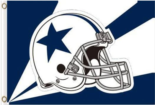 Dallas Cowboys Helmet White Flag 3X5 Ft Polyester Banner USA 90x150cm