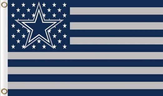 Dallas Cowboys Star Flag 3X5 F Polyester Banner USA 90x150cm