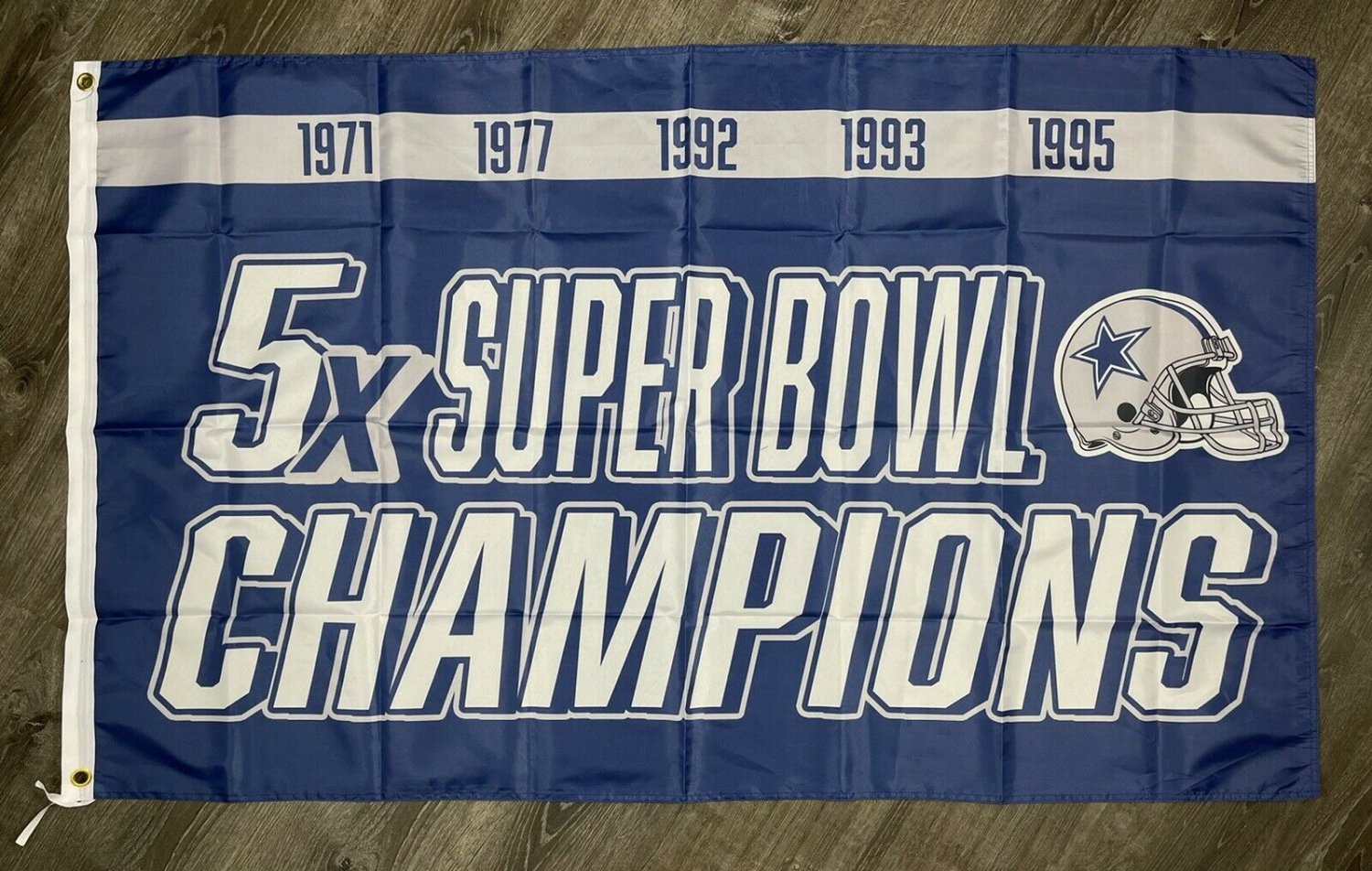 Dallas Cowboys Super Bowl Championship Flag 3x5 ft Sports Banner Man-Cave