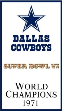Dallas Cowboys World Champions 1971 Flag 3X5 Ft Polyester Banner USA 90x150cm