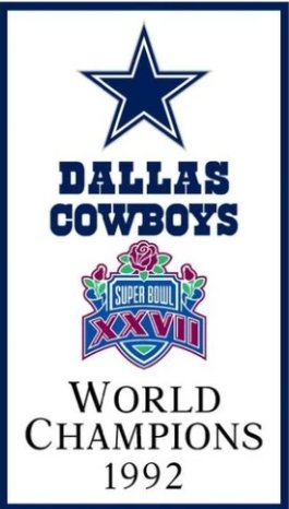 Dallas Cowboys World Champions 1992 Flag 3X5 Ft Polyester Banner USA 90x150cm