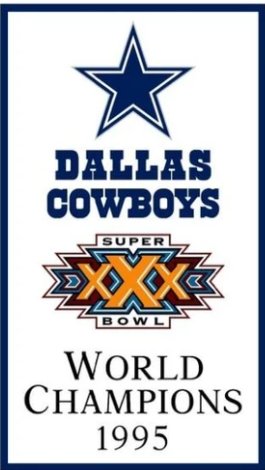Dallas Cowboys World Champions 1995 Flag 3X5 Ft Polyester Banner USA 90x150cm