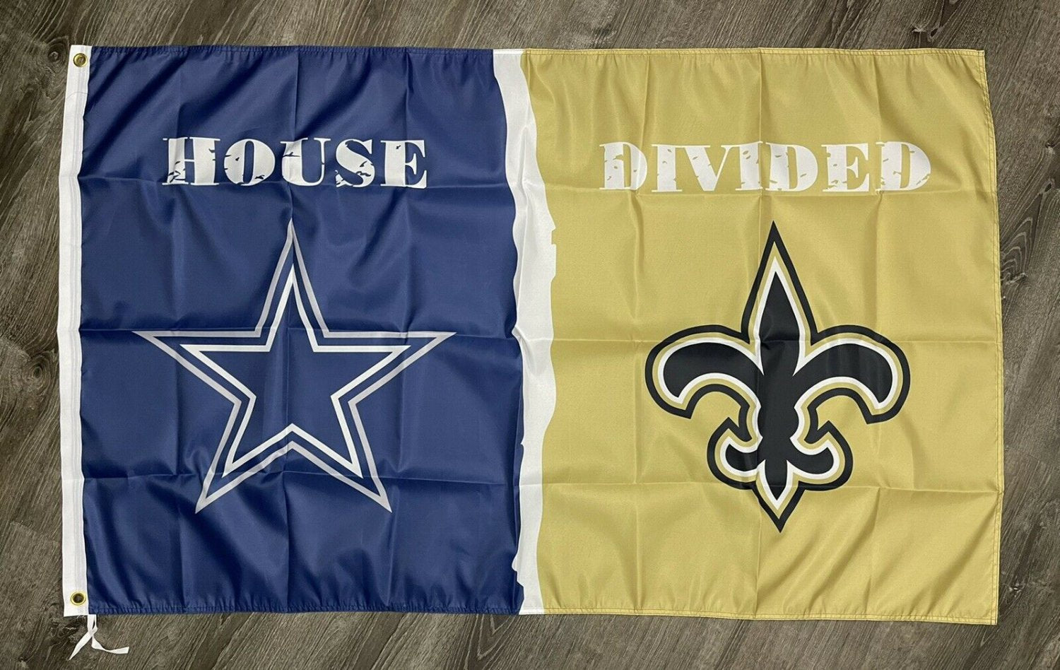 Dallas Cowboys vs New Orleans Saints House Divided Flag 3x5 ft Banner Man-Cave
