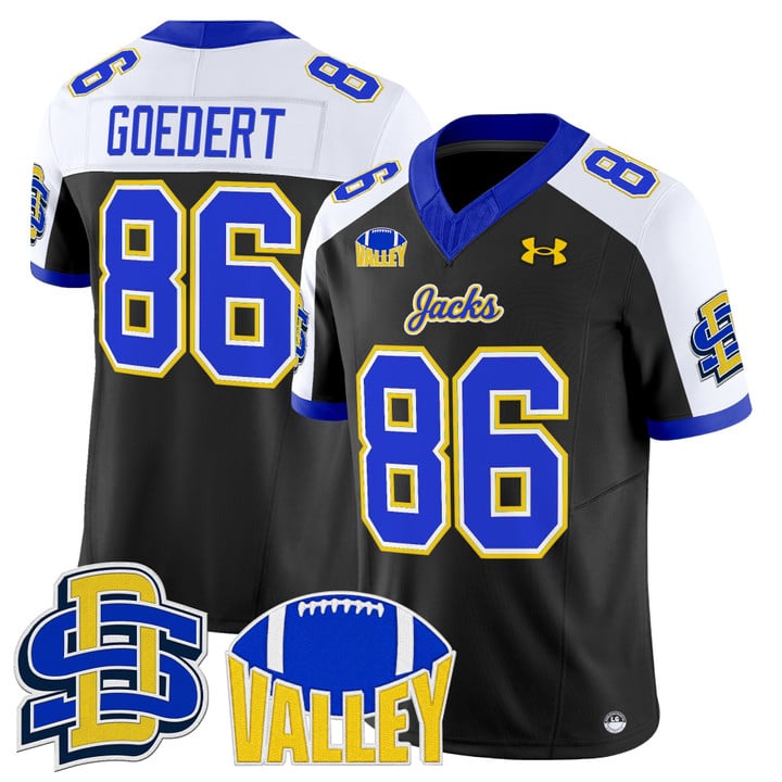 Dallas Goedert Jersey #86 South Dakota State Jackrabbits 2025 Stitched Black Alter