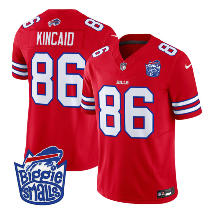 Dalton Kincaid Jersey #86 Biggie Smalls Patch Vapor Limited Stitched