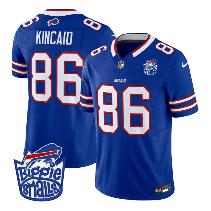 Dalton Kincaid Jersey #86 Biggie Smalls Patch Vapor Limited Stitched