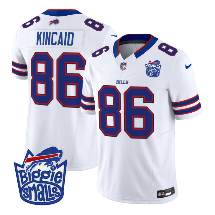 Dalton Kincaid Jersey #86 Biggie Smalls Patch Vapor Limited Stitched