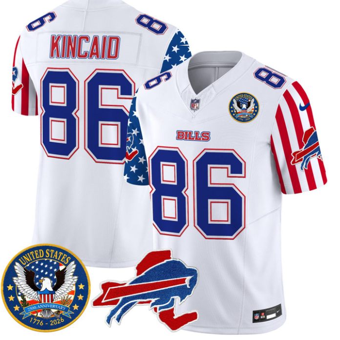 Dalton Kincaid Jersey #86 Bills America 250 Edition Vapor Limited Stitched