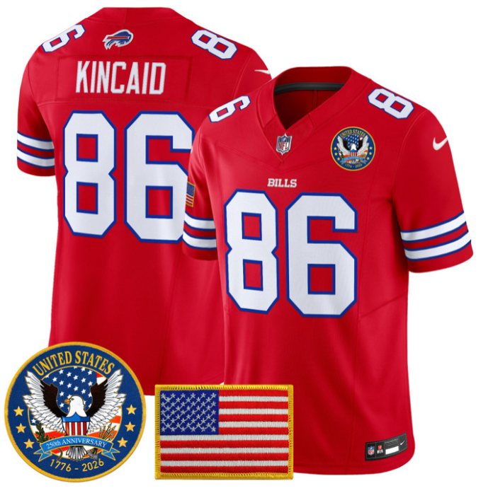 Dalton Kincaid Jersey #86 United States 250th Anniversary Stitched