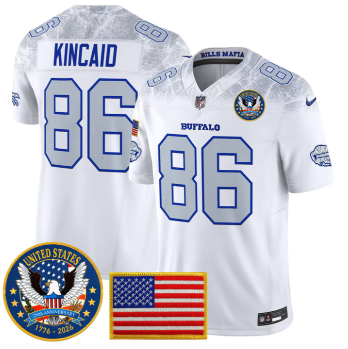 Dalton Kincaid Jersey #86 United States 250th Anniversary Stitched