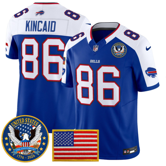 Dalton Kincaid Jersey #86 United States 250th Anniversary Stitched
