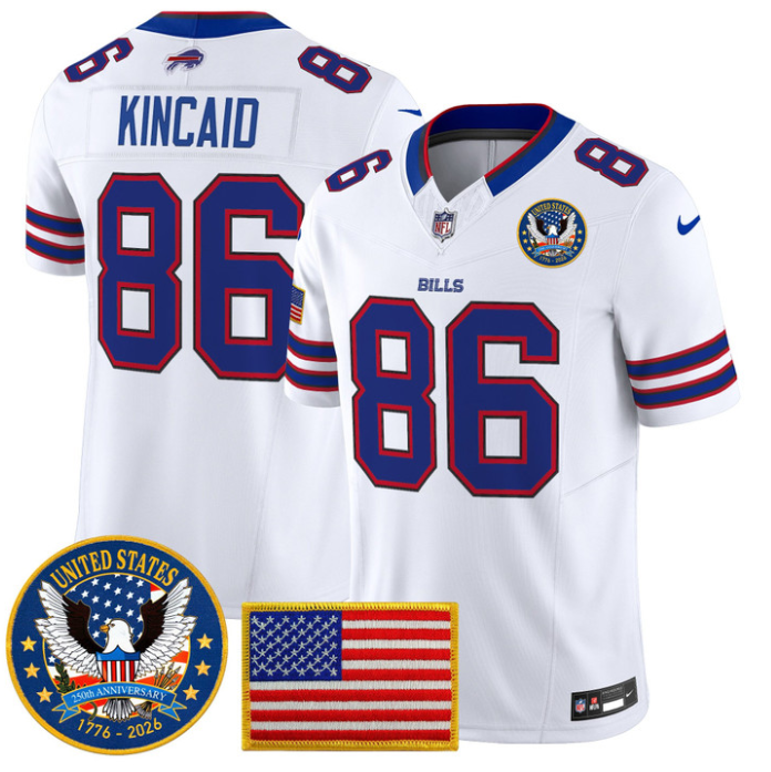 Dalton Kincaid Jersey #86 United States 250th Anniversary Stitched