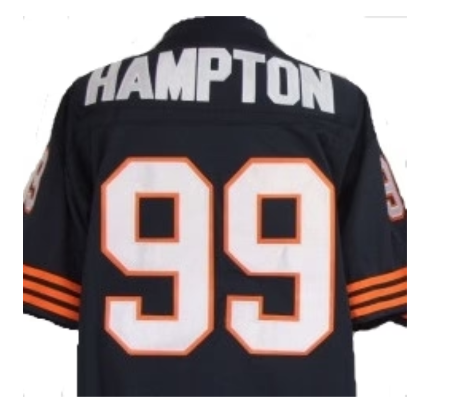 Dan Hampton Jersey Chicago Bears Custom Throwback Football Navy