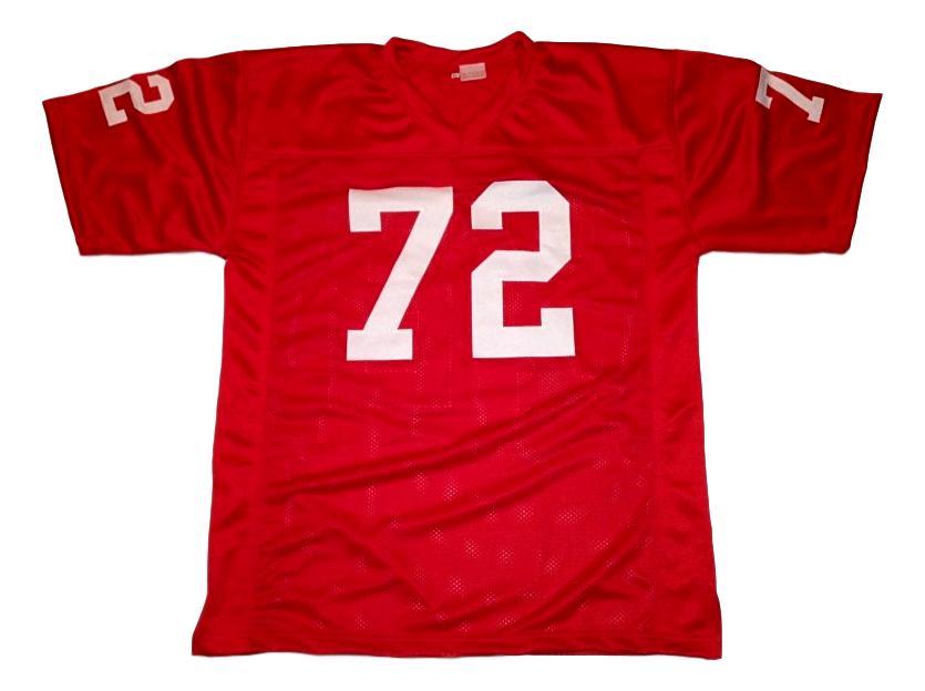 Dan Dierdorf Jersey #72 Custom Unsigned Football Stitched Red