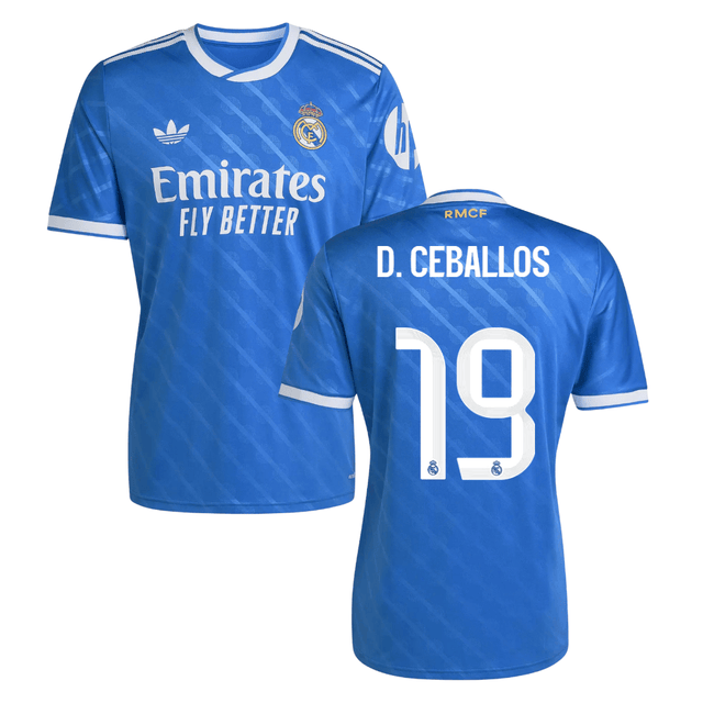 Dani Ceballos #19 Real Madrid 2025-26 Third Match Jersey – Blue