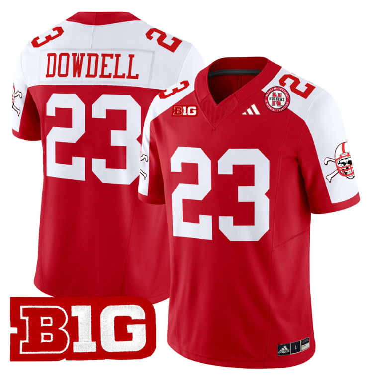 Dante Dowdell Jersey #23 Nebraska Cornhuskers 2024 Vapor V2 Football Red Alternate