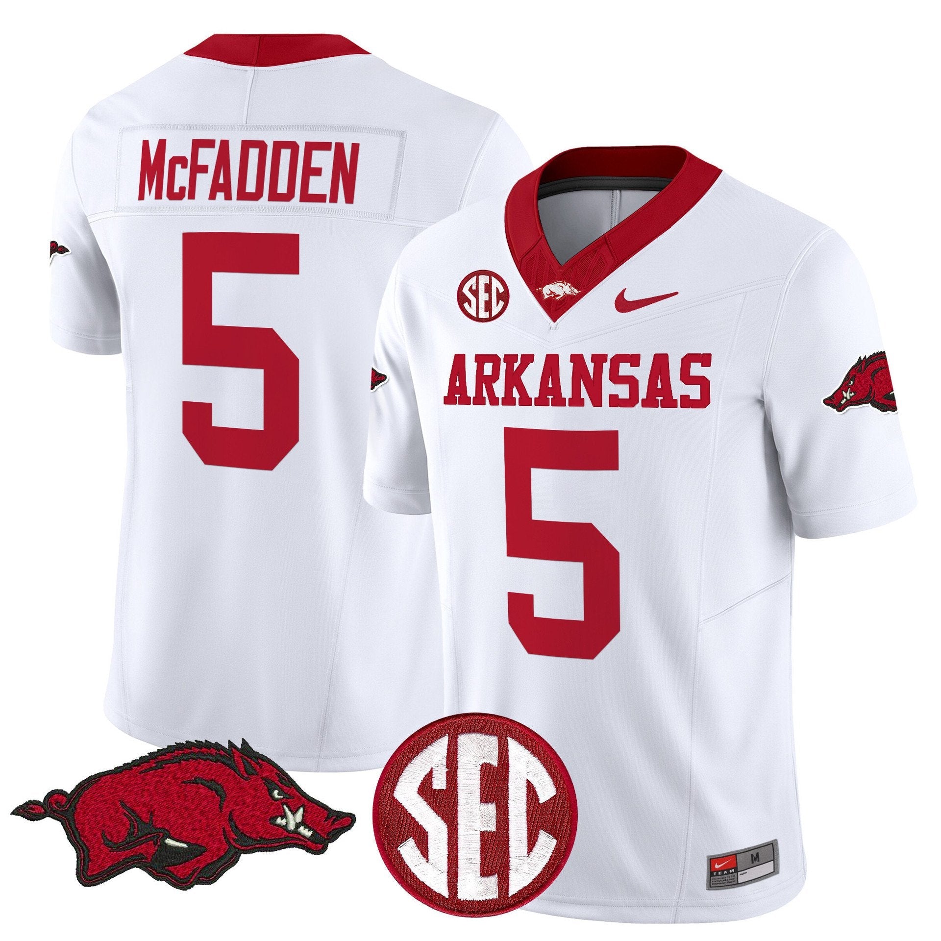 Darren McFadden Jersey #5 Arkansas Razorbacks Limited Stitched White