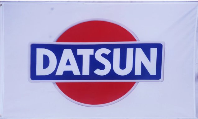 Datsun White Flag 3X5 Ft Polyester Banner USA 90x150cm
