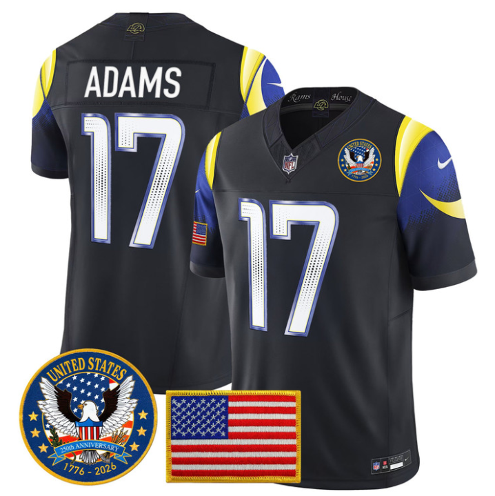 Davante Adams Jersey #17 United States 250th Patch Vapor Stitched