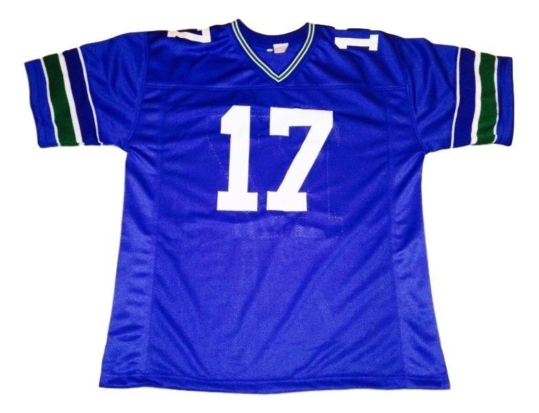 Dave Krieg Jersey #17 Custom Unsigned Football Stitched Blue