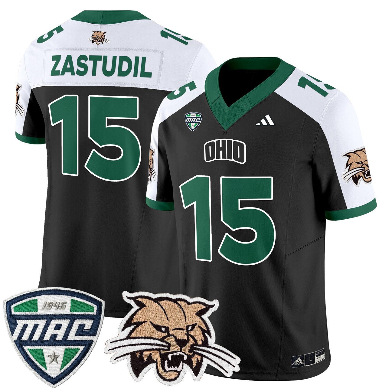 Dave Zastudil Jersey #15 Ohio Bobcats 2025 Vapor Limited Stitched