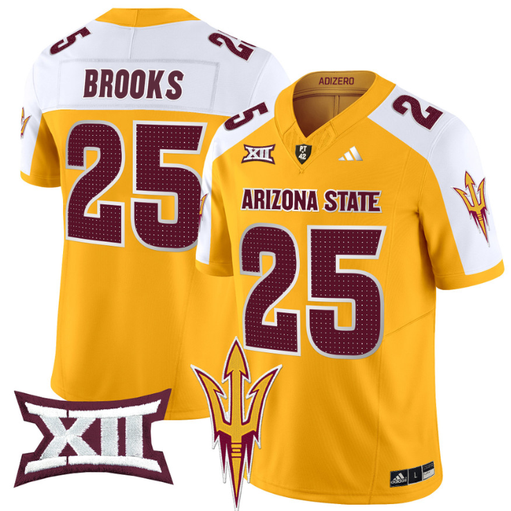 DeCarlos Brooks Jersey #25 Arizona State Sun Devils 2024 Vapor Limited Gold Alternate
