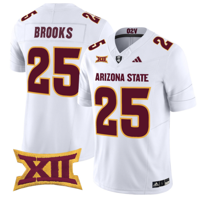 DeCarlos Brooks Jersey #25 Arizona State Sun Devils 2025 Stitched White