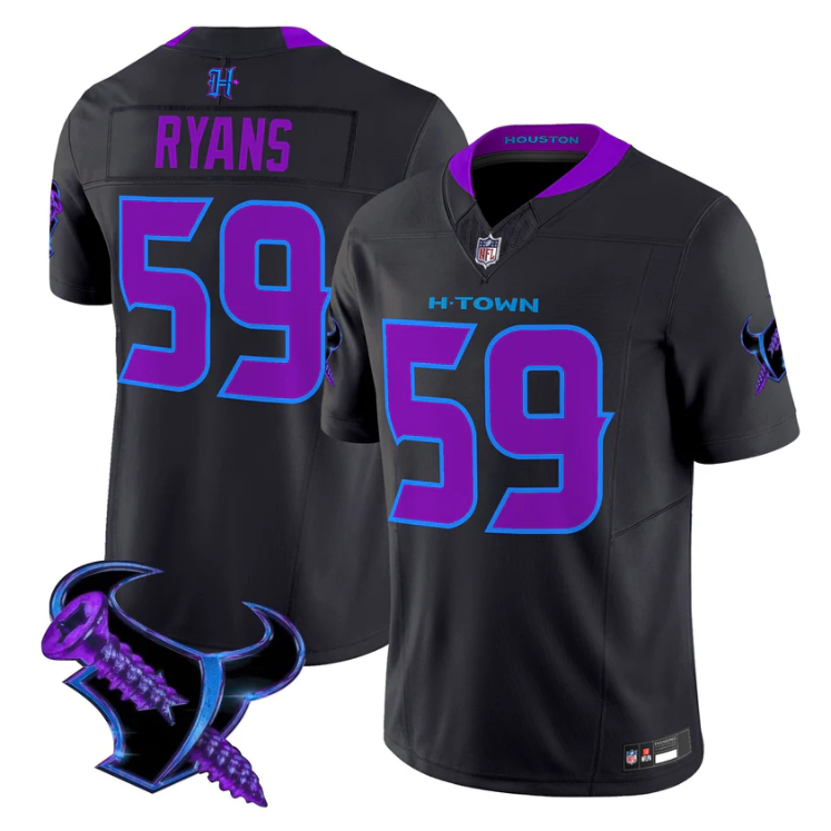 DeMeco Ryans Jersey #59 DJ Screw 2025 Vapor Limited All Stitched