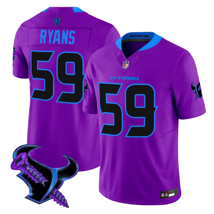 DeMeco Ryans Jersey #59 DJ Screw 2025 Vapor Limited All Stitched