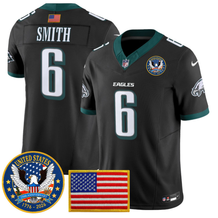 DeVonta Smith Jersey #6 United States 250th Anniversary Stitched