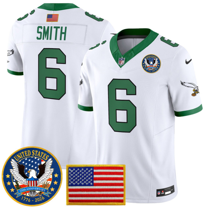DeVonta Smith Jersey #6 United States 250th Anniversary Stitched