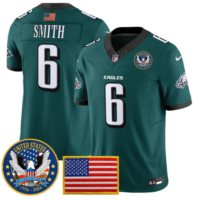 DeVonta Smith Jersey #6 United States 250th Anniversary Stitched