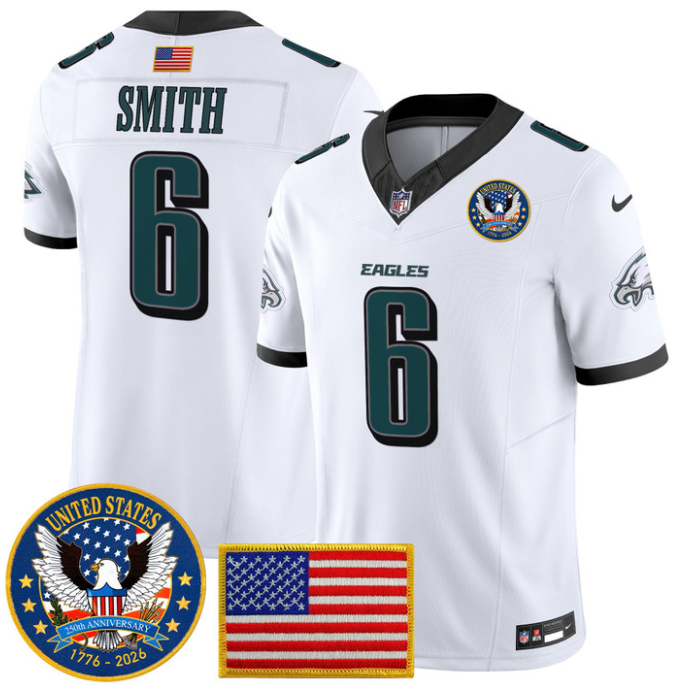 DeVonta Smith Jersey #6 United States 250th Anniversary Stitched
