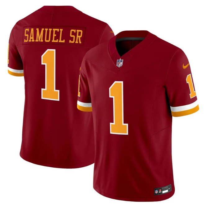 Deebo Samuel Sr Jersey #1 Throwback Vapor Limited All Stitched Burgundy
