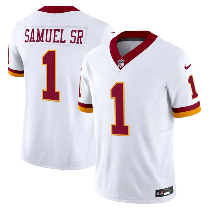 Deebo Samuel Sr Jersey #1 Throwback Vapor Limited All Stitched White