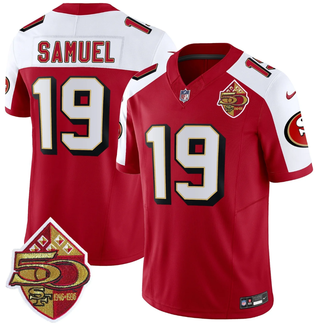 Deebo Samuel Jersey #19 Throwback 1996 Vapor Limited Stitched