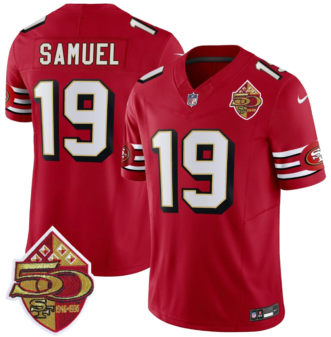 Deebo Samuel Jersey #19 Throwback 1996 Vapor Limited Stitched